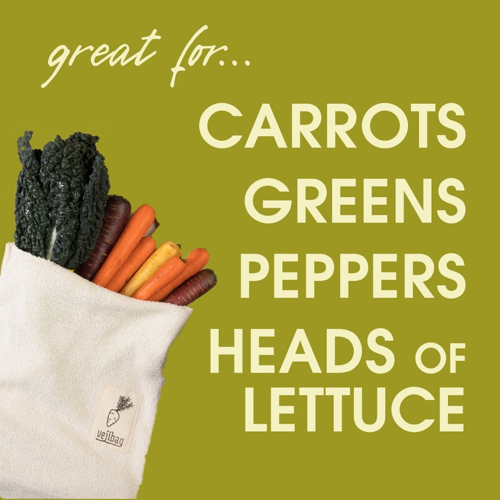 Organic Cotton Vegetable Crisper Bag - Cream - Picture 4 of 5